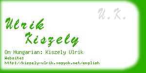 ulrik kiszely business card
